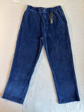 Fashion Nova Straight Ashwood Cord Pants – Size L – Navy – New. ITEM2646